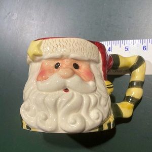 LARGE 4” Diameter opening SANTA MUG DECOR - likely for non-food /display  only